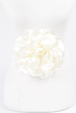 Satin Big Flower Elastic Belt – Red