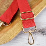 Solid Red Adjustable Crossbody Bag Purse Guitar Strap