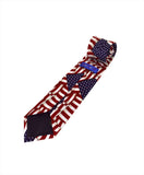 American Flag Americana Patriotic Red White Blue Novelty Tie