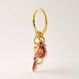 Red Cardinal Hard Enamel Keychain & Bag Charm