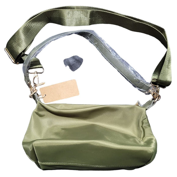 Everly Army Green Nylon Crossbody Purse Bag