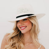 Shell Beach Western Sun Hat | Black Bow