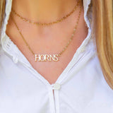 Texas Collegiate Nameplate Necklaces GIGEM Aggies