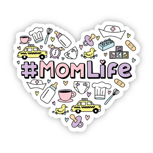 #MomLife Icon Heart Vinyl Sticker