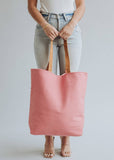Orange, Pink & Slate Aztec Woven Cotton Tote Bag | Boho Tassel Tote