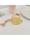 Cute Bluetooth Earbuds Pouch with Lanyard — Yellow