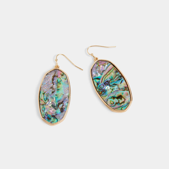 Ramsi Earring Abalone Oval Dangle Earrings