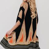 In The City Of Paradise Kimono Black Orange