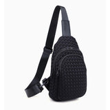 Beyond the Horizon Woven Neoprene Sling Backpack | Black