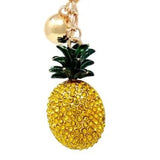 Bling Crystal Yellow Pineapple Fruit Keychain Bag Charm