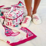 Western Whimsy Travel Cosmetic Case With Handle