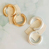 Round And Smooth Large Hoop Earrings Gold