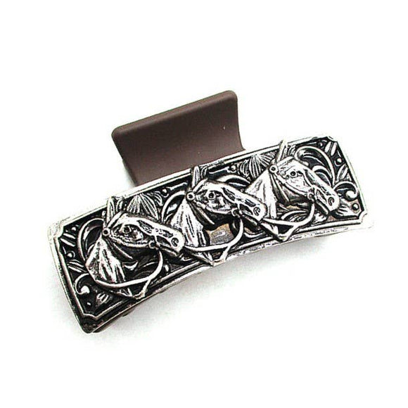 Western Horse Head Equestrian Hair Claw