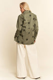 Star Printed Baby Doll Front Snap Jacket
