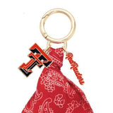 Texas Tech Red Raiders Logo Bandana Bag Charm Keychain