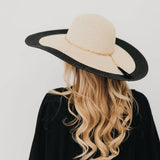 Miami Wide Brim Floppy Sun Hat | Packable | Tassel Chain Trim Tan