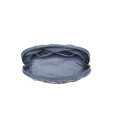Cloud Kiss Quilted Puffer Nylon Cosmetic Dome Pouch in Dusty Blue