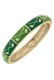 Elena Blue Golf Club Enamel Hinged Bangle
