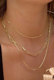 18K Gold Stainless Steel Tarnish Free Layered Necklace