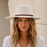 Brown Floral Cutout Faux Leather Western Hat Band