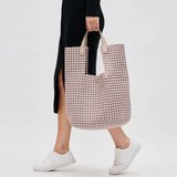 Zenith Zen Nude Hand-Woven Knot Tote with Zip Pouch