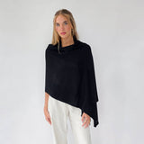 Catalina Black Cashmere-Blend Travel Scarf & Wrap