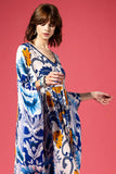 Mazarine Zinnia Floral Kaftan Dress