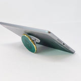 Golden Edge Natural Stone Phone Grip Green Druzy