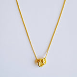 Trio Oval Pendant Necklace - Gold Layering Necklace