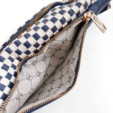 Susie Woven Vegan Leather Bum Bag | Black Checkered