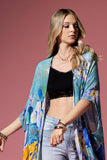 Kew Gardens Watercolor Floral Kimono
