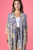 Lavender Loom Viscose Kimono | Retro Floral Boho Layer