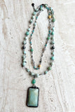 Lexi Multi-Strand Amazonite Pendant Necklace | Dylan Designs
