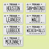 Texas License Plate Vinyl Sticker | Dallas