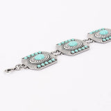 Western Metal Concho Chain Belt – Silver