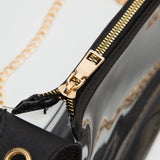 Marilyn Clear Leopard Satchel with Chain Strap TG10618