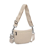 Ethereal Woven Neoprene Dual Strap Crossbody Cream