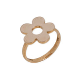 Bronze Flat Plate Daisy Ring | Retro Floral Statement Ring | Nina Designs