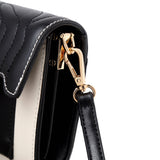 Brangio Italy Vegan Leather Rose Quilted Clutch with Shoulder Strap Gold