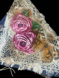 Navy Vintage Hand Painted Bandana
