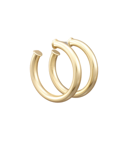 Everyday Brushed Classic Gold  Hoop Earrings