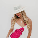 Shell Beach Western Sun Hat | White Shells