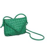 Kylo Woven Envelope Crossbody Bag Kelly Green