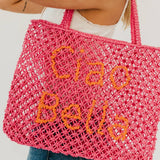 Sandbar Carryall Summer Tote – Fuchsia (Ciao Bella)