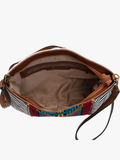 Felicity Aztec Embroidered Crossbody Bag | Black