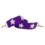 Purple Star Beaded Crossbody Bag Strap