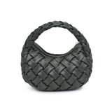 Noreen Woven Clutch Forest Green