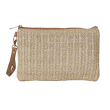 Straw Wristlets Clutch Natural