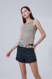Braided Waist Rope Belt - Natural Adjustable Boho Belt