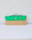 Betty Clutch — Natural Kelly Green